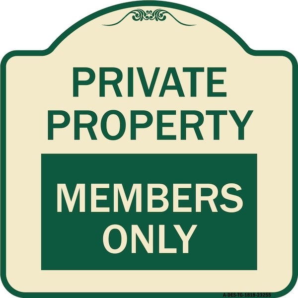 Private Parking Members Only Heavy-Gauge Aluminum Architectural Sign